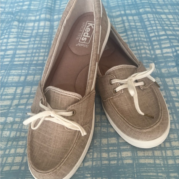 Keds Shoes - Keds Women's Tan Canvas Boat Shoes Size 8